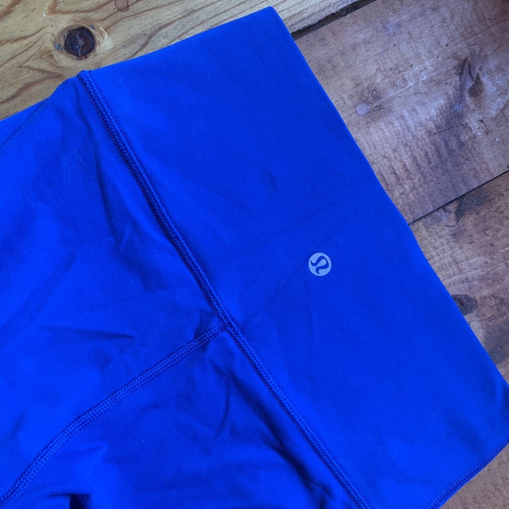 LULULEMON wonder under 7/8 blue leggings 2